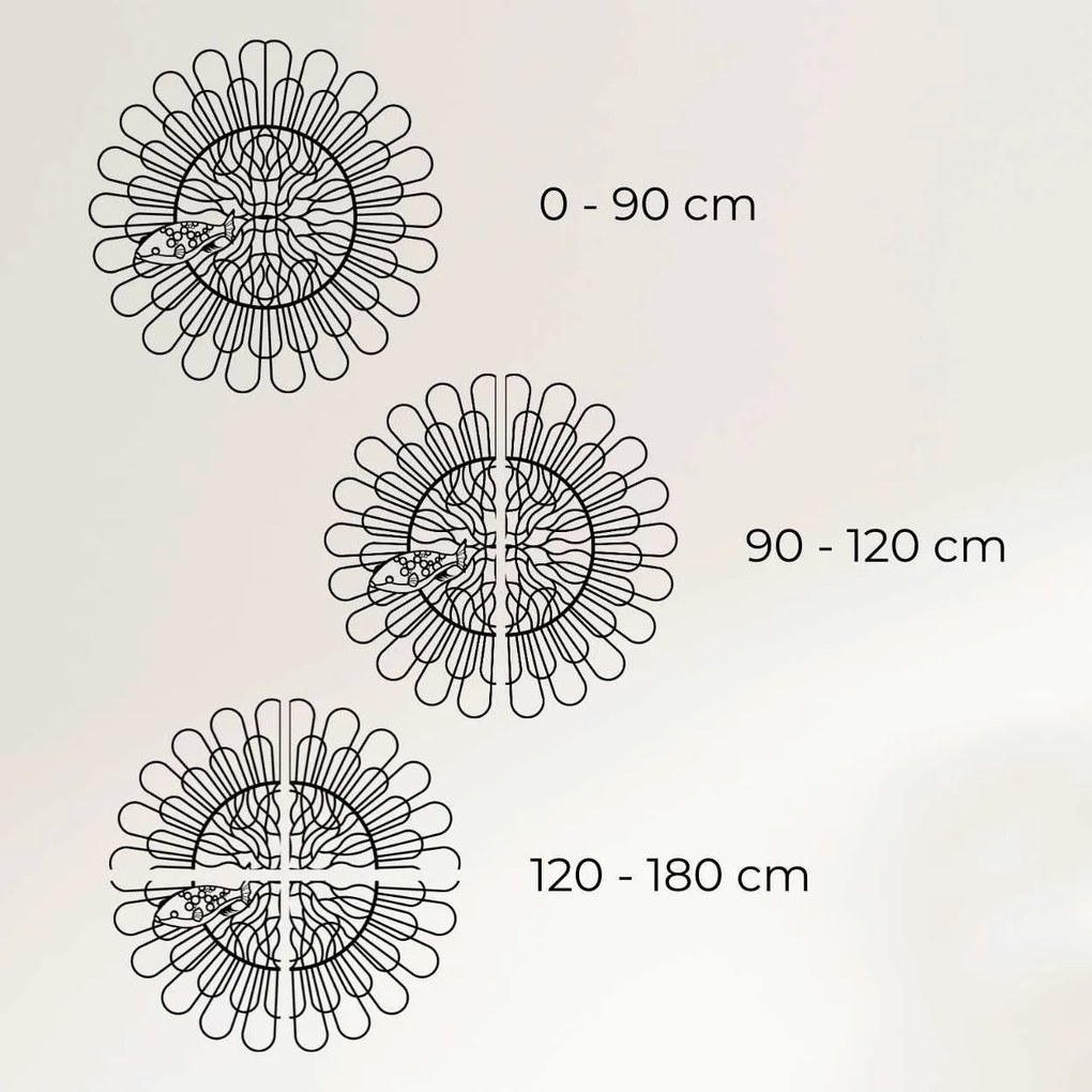 SENTOP | Unikátna 3D Mandala Ryba Premeňte svoju stenu na umenie I SENTOP PR0348