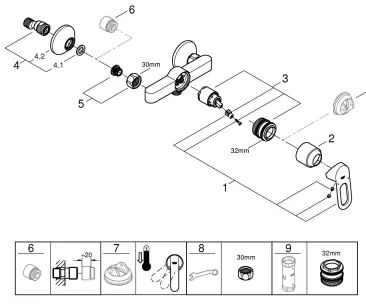 GROHE 23634000 - Sprchová batéria BAULOOP DN 15 lesklý chróm