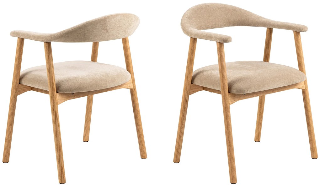 ADELE béžová(danny 3) / rám dub prírodný - DREVENÁ STOLIČKA DO OBÝVAČKY JEDÁLNE KUCHYNE RETRO