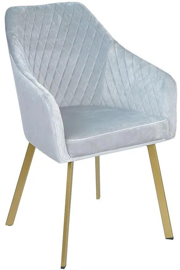 Stolička Montana Jasny Šedá/nohy Zlatý