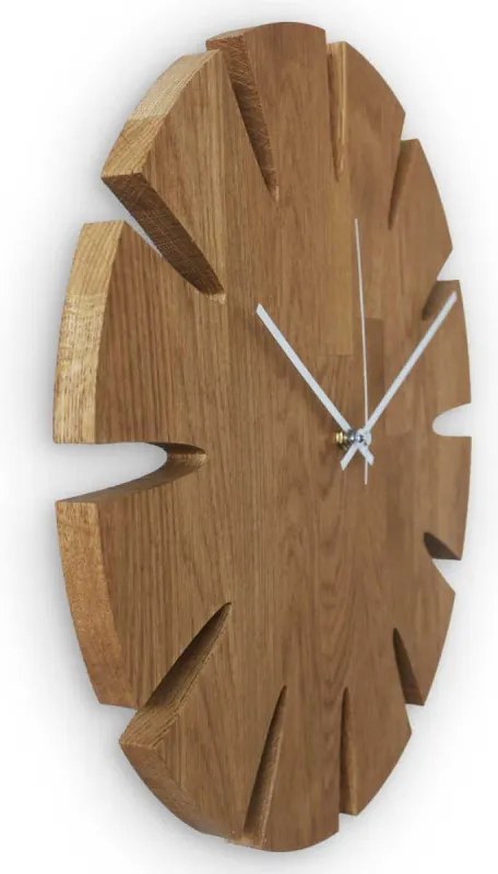 Drevené hodiny luxusný dizajn s prírodným spracovaním | SENTOP MAS014-AMBER