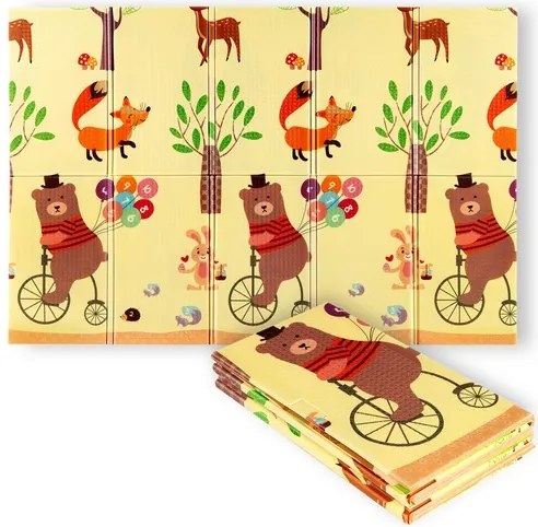 MD05 FOREST Detská skladateľná penová podložka NILS FUN