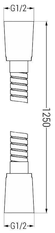 Mexen príslušenstvo, Sprchová hadica 125 cm, oceľová, chrómová, 79435-00