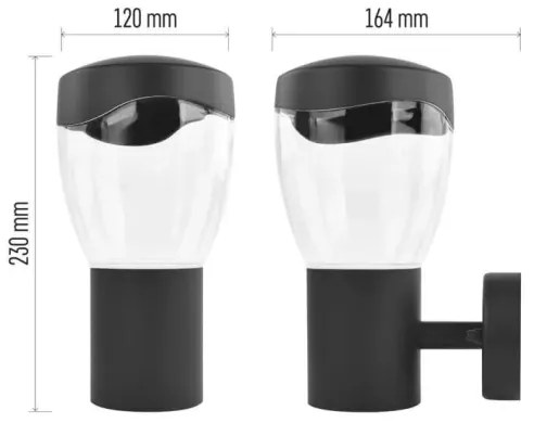 Vonkajšie nástenné svietidlo ARTEO 1xE27/15W/230V IP44