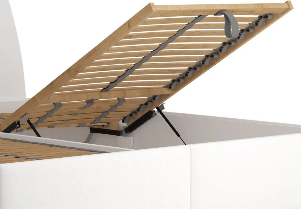 Posteľ Bali 160x200 cm, biela ekokoža