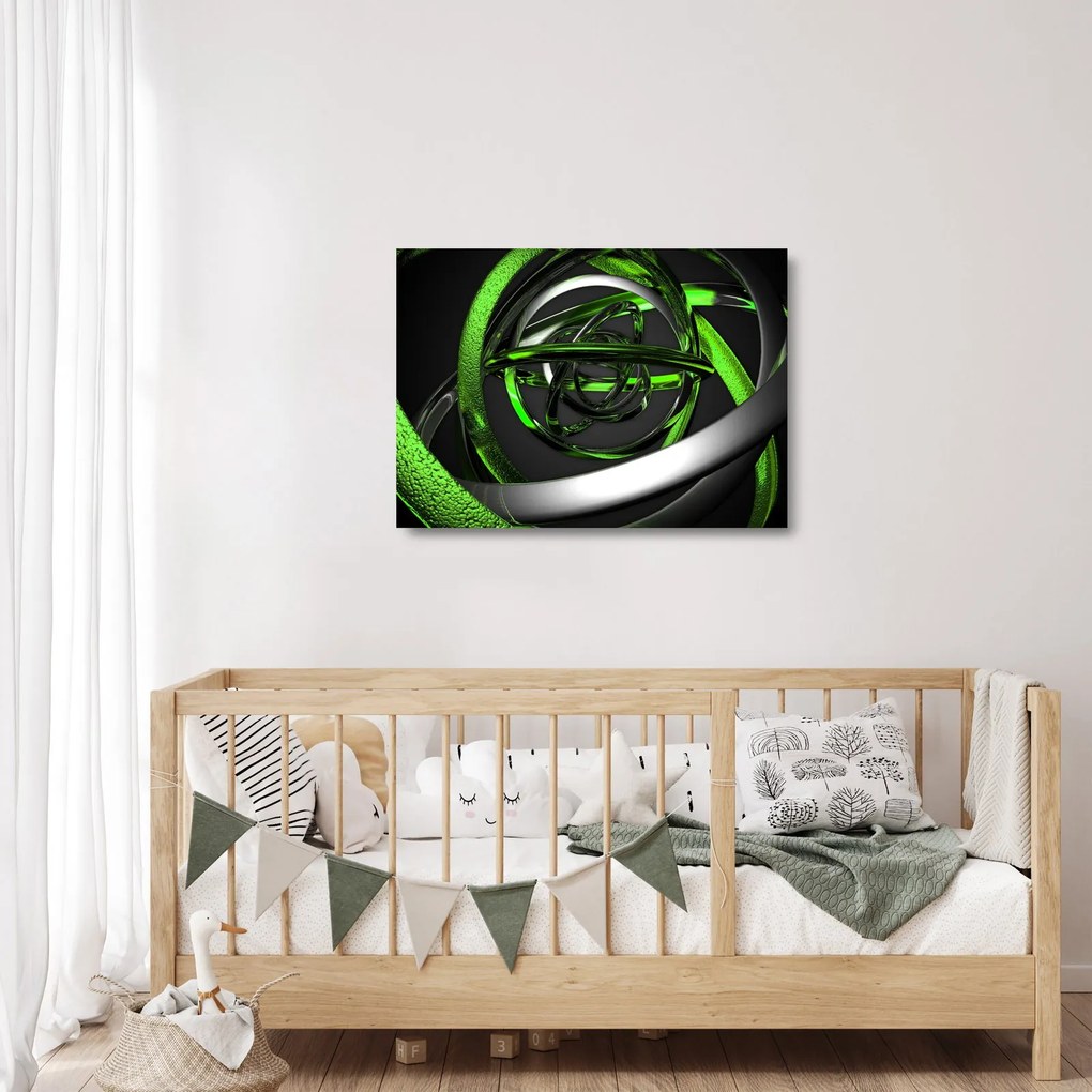 Sklenený obraz abstrakcie (70x50 cm)