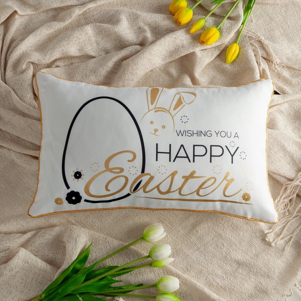 VEĽKONOČNÁ DEKORAČNÁ OBLIEČKA NA VANKÚŠ EASTER48 30X50 CM VZOROVANÁ