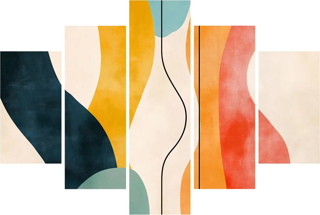 Obraz - Minimalistická farebná ilustrácia II. (150x105 cm)