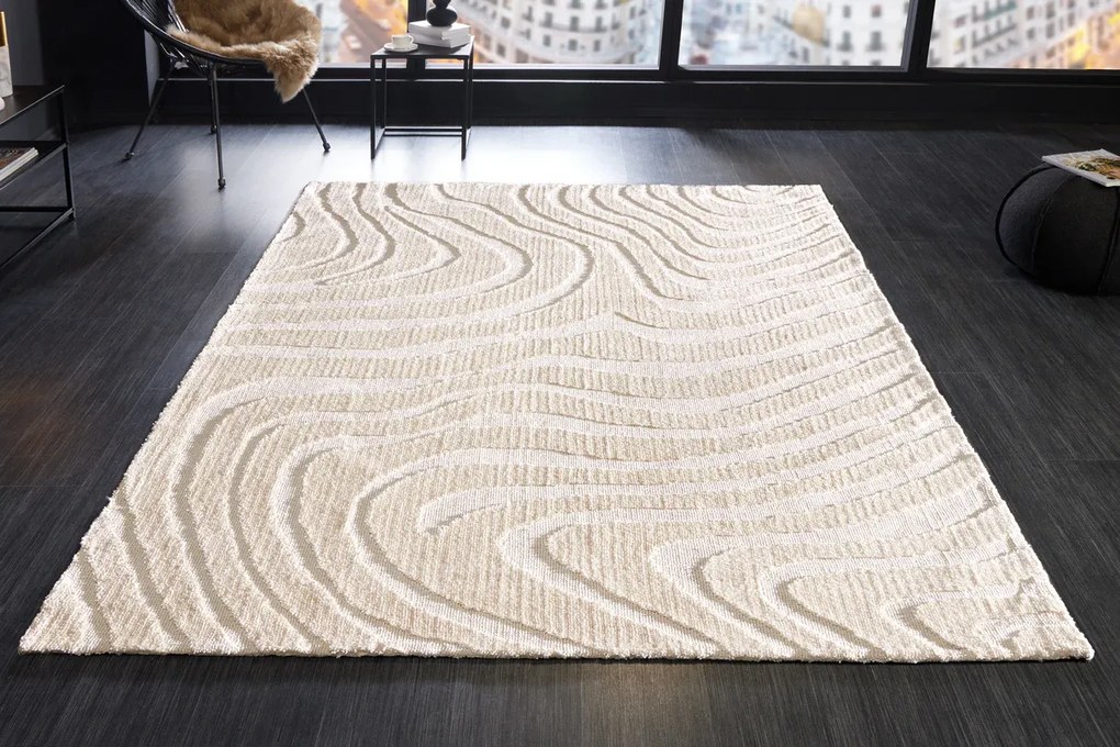Koberec WAVE 170x240cm krémovo béžový