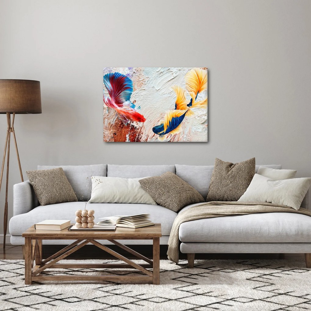 Obraz - Ryby bojovníčky (70x50 cm)