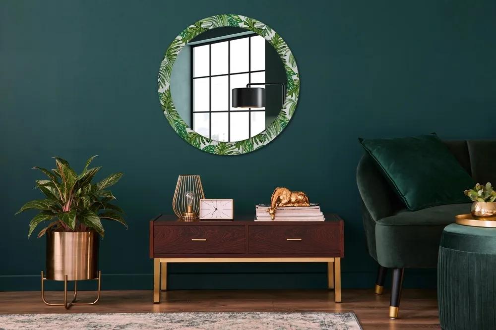 Okrúhle ozdobné zrkadlo na stenu Džungľa fi 80 cm