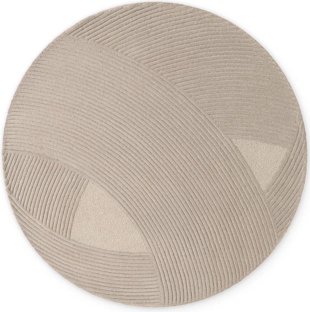 Ted Baker, Kusový koberec Ted Baker Kensington 106400 Beige kruh, 200x200 (priemer) kruh, béžová, kancelária