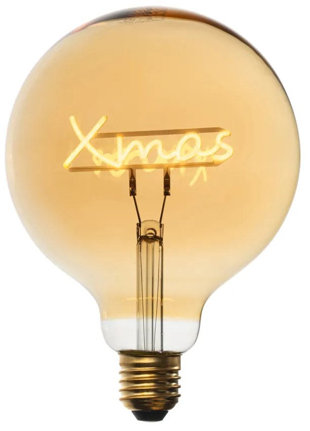 Vianočná LED žiarovka E27 Xmas Filament G125 Jantárová 1.8W 100 lm 1800K