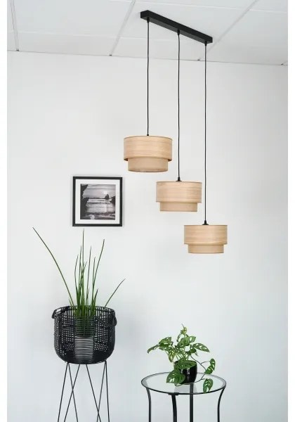 Brilagi - Luster na lanku MONTANA BOHO 3xE27/15W/230V hnedá/čierna