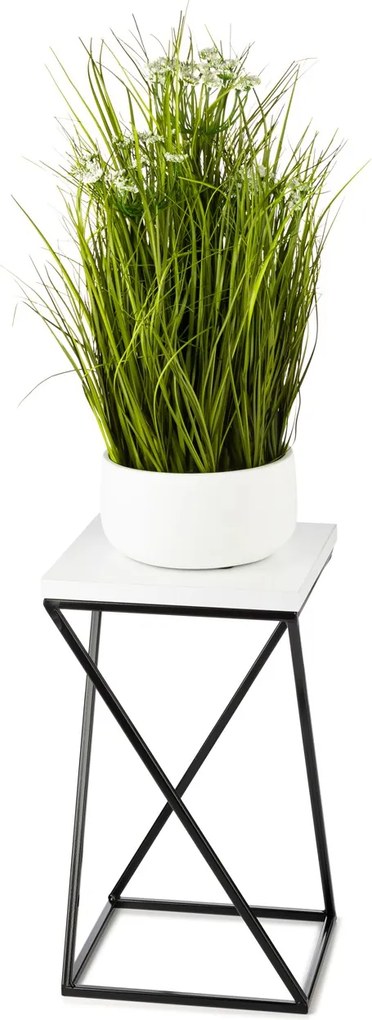 STOJAN NA KVETINÁČ LOFT7 40X24X24 CM ČIERNA/BIELA