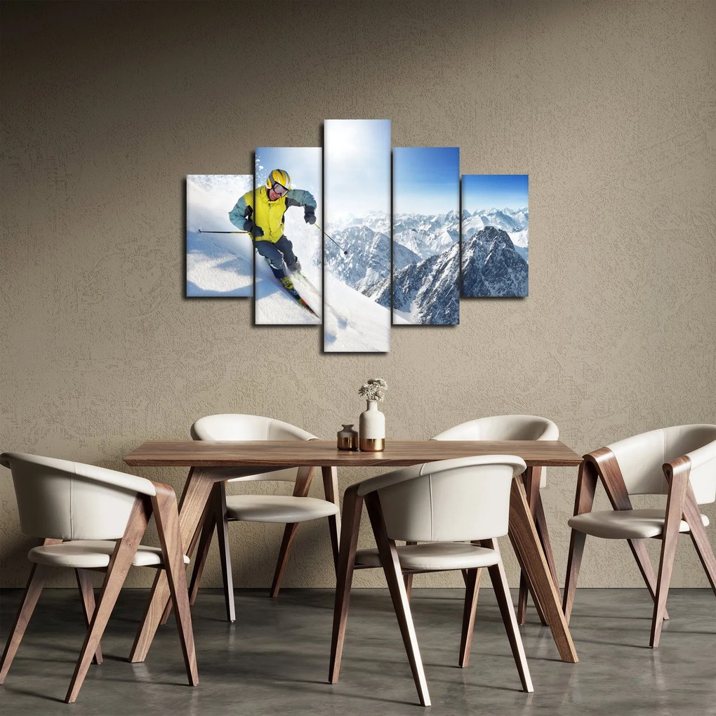 Obraz - Lyžiar (150x105 cm)