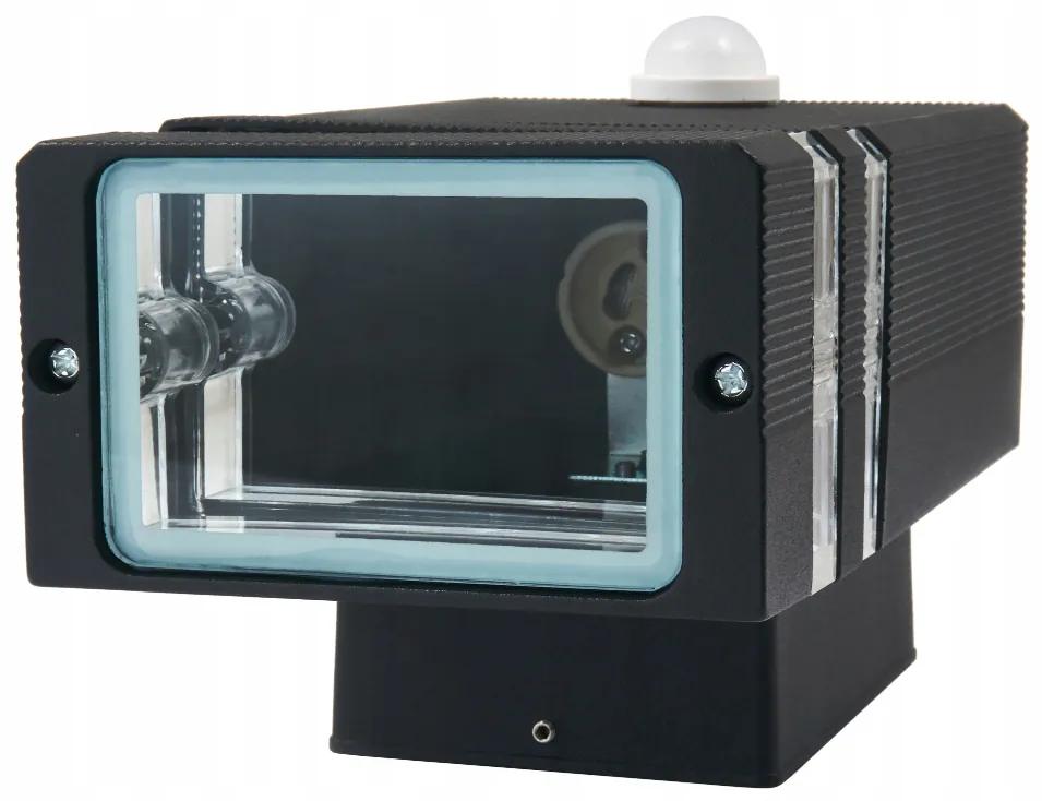 BERGE LED vonkajšie svietidlo INEZ čierne PIR - 1 x GU10 - 230V