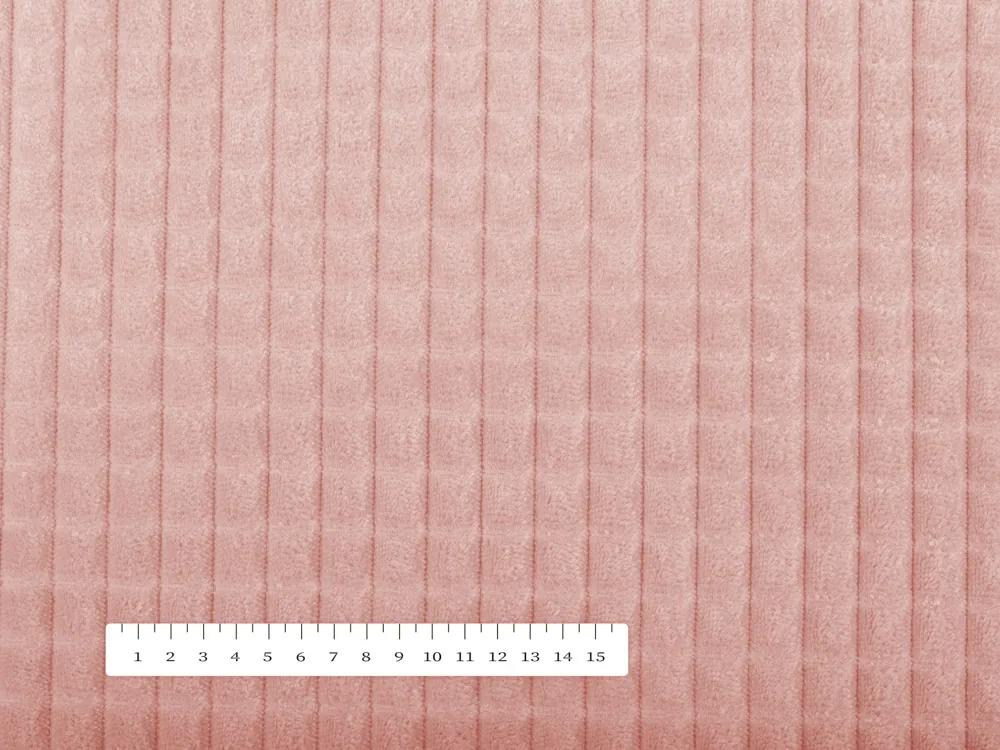 Biante Hrejivé posteľné obliečky Minky kocky MKK-003 Púdrovo ružové Predĺžené 140x220 a 70x90 cm