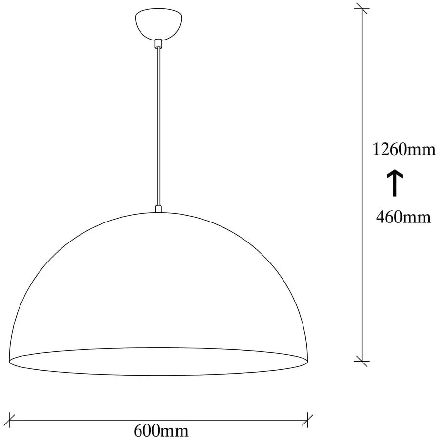 Čierne závesné svietidlo s kovovým tienidlom ø 60 cm Coppa – Opviq lights