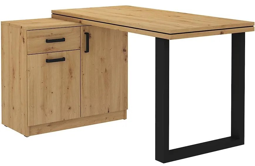 Písací stôl S nízkou komodou Malta Dub Artisan (doska 56mm) Typ 140