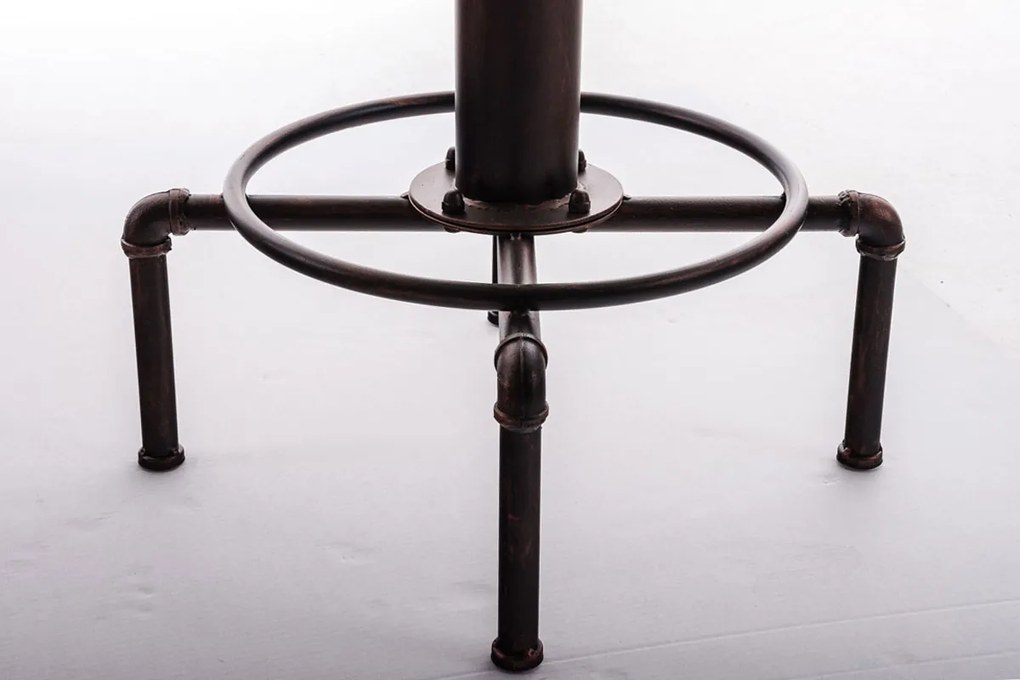 Kovový barový stôl Lumo v industriálnom štýle - v79-100 x Ø50 cm - Bronzová