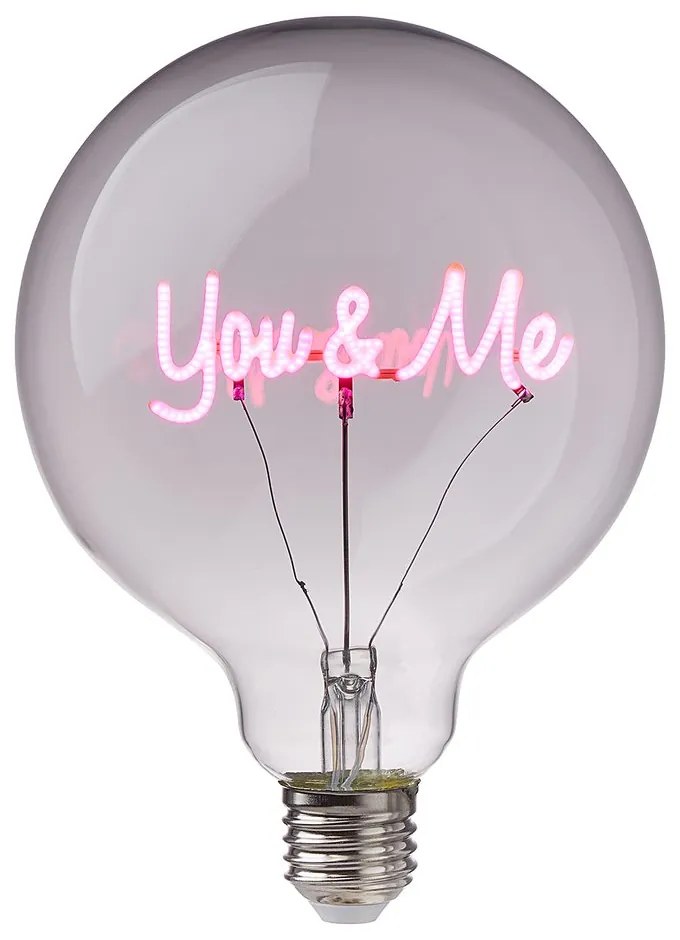 BRIGHT LIGHT LED Žiarovka "You & Me" - ružová