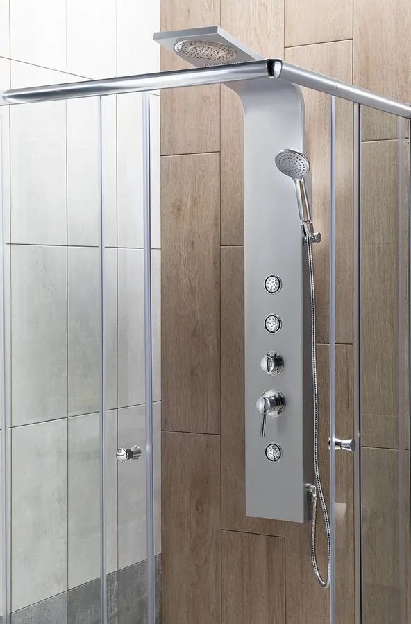Aqualine Aqualine, TUSA sprchový panel s batériou, 1400 mm, hliník, SL680