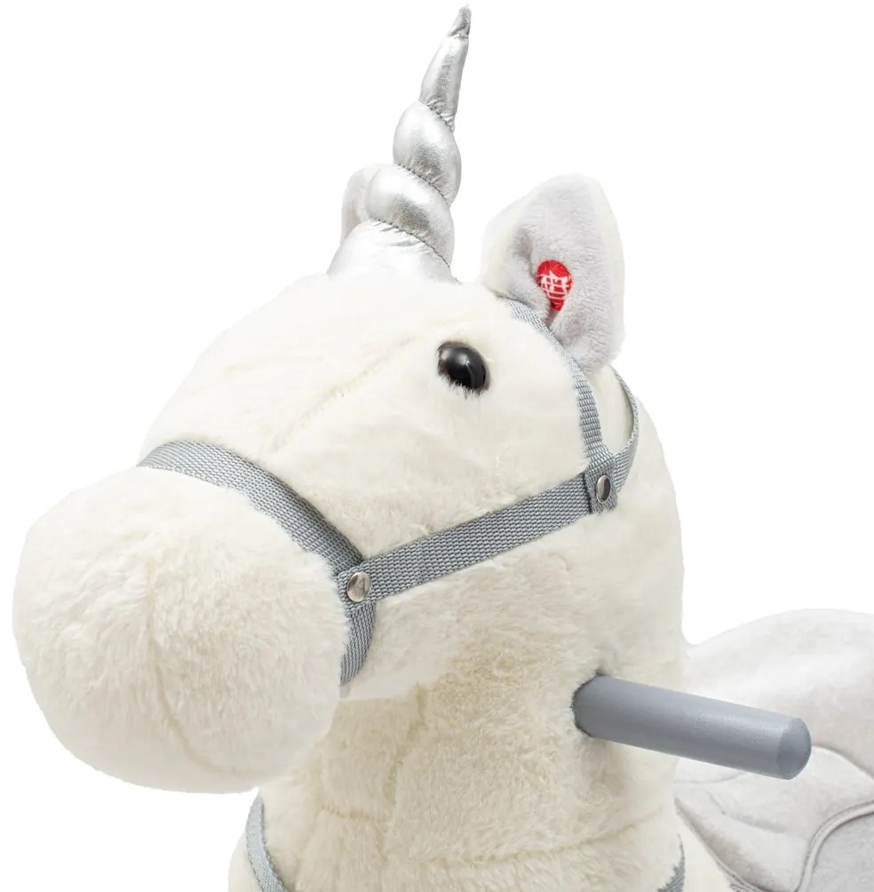 Hojdacia hračka s melódiou a kolieskami Unicorn Baby Mix biela