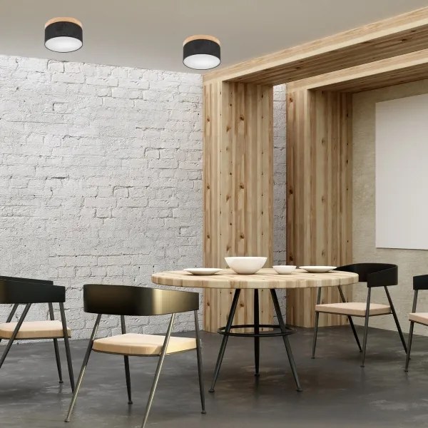 Brilagi - LED Stropné svietidlo BELLADONNA 1xE27/15W/230V pr. 30 cm čierna/borovica