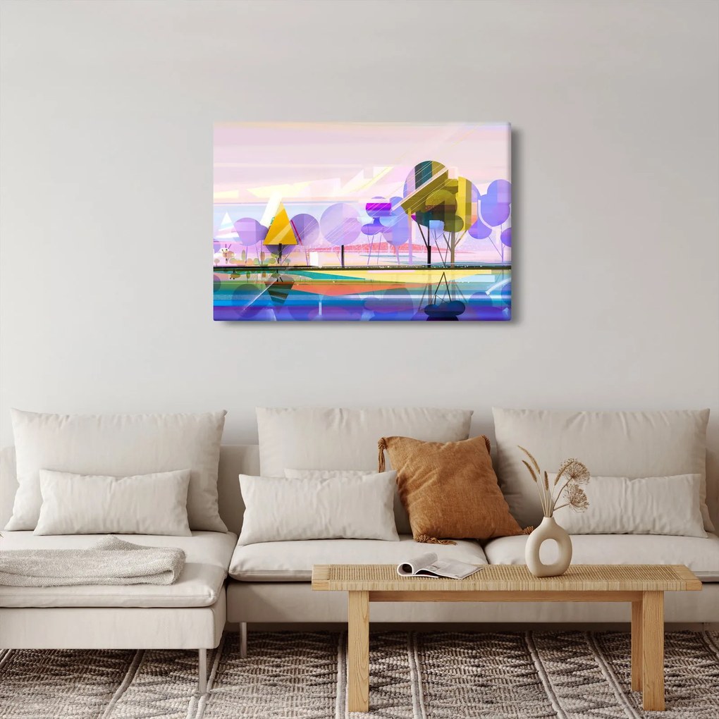 Obraz - Abstrakcia, krajina (90x60 cm)