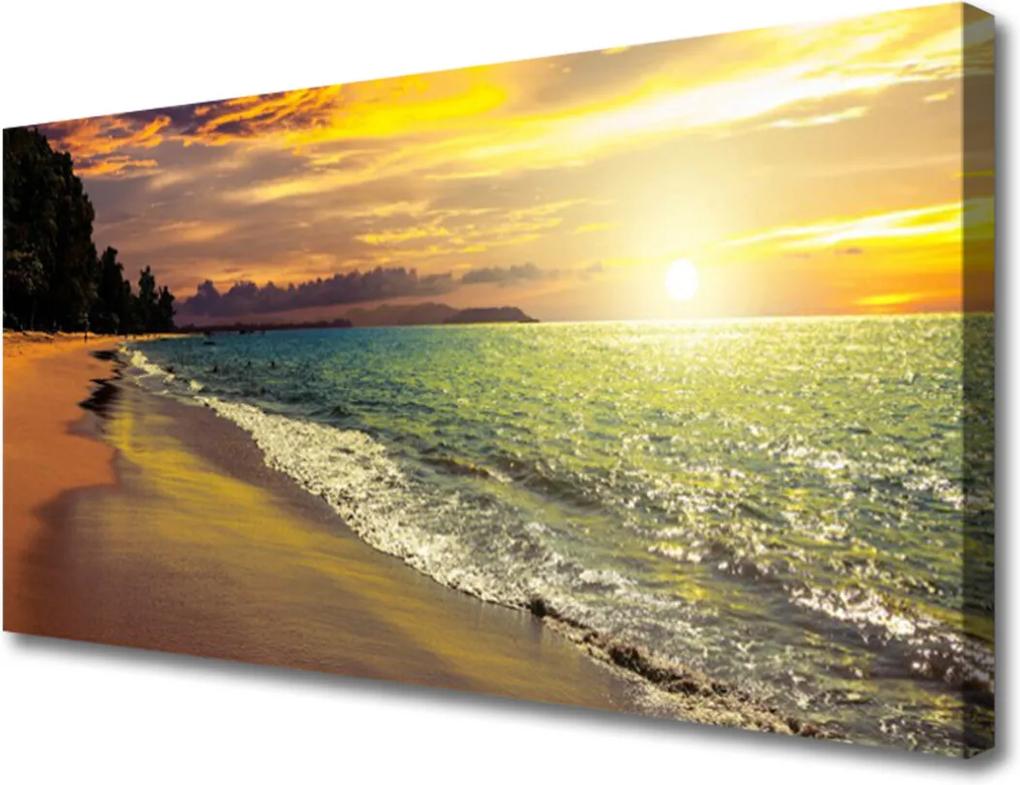 Obraz na plátně Slnko Pláž More Krajina