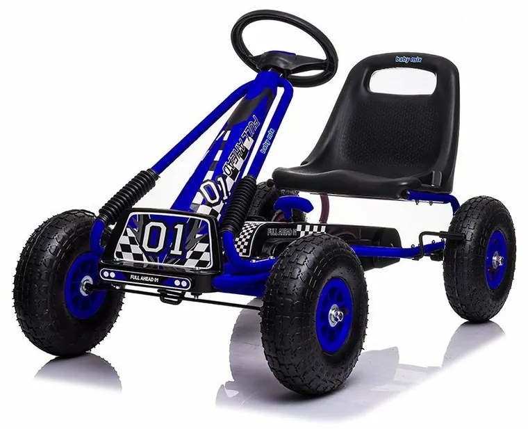 Baby Mix Detská šliapacia motokára Go-kart Razor, modrá