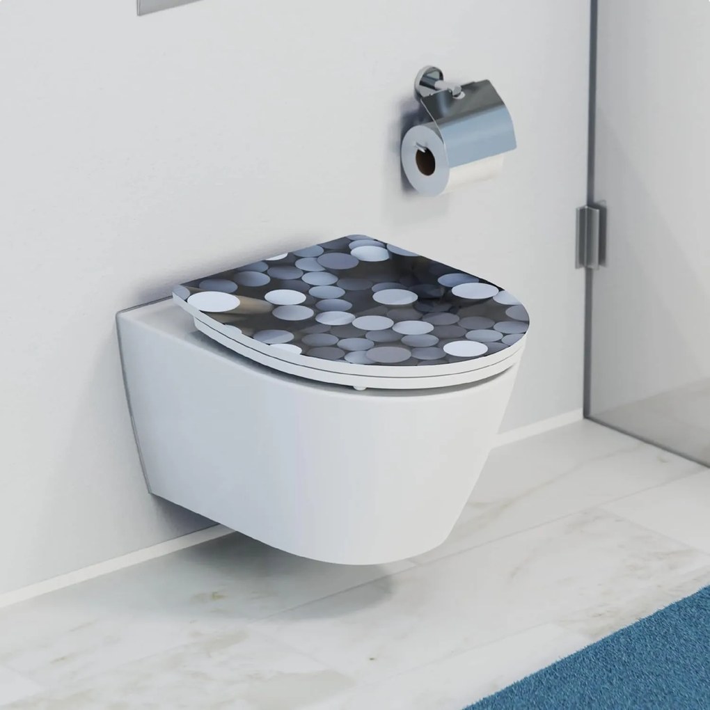Eisl Sanitär WC sedadlo Duroplast Soft Close Round Dips High Gloss 82593