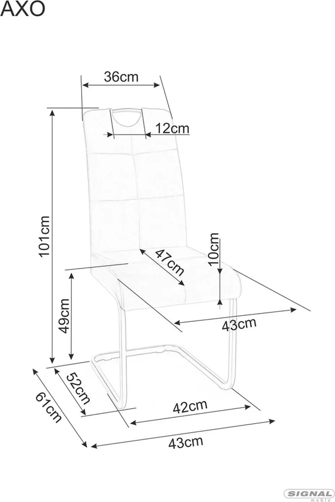 SI Stolička Axo Velvet béžová