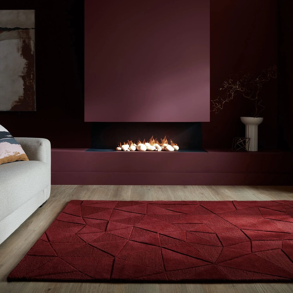 Flair Rugs koberce Kusový koberec Moderno Shard Red - 160x230 cm