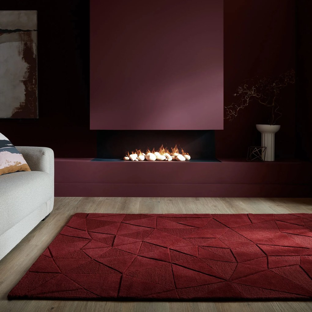 Kusový koberec Moderno Shard Red, 200x290, červená, chodba / predsieň, Flair Rugs