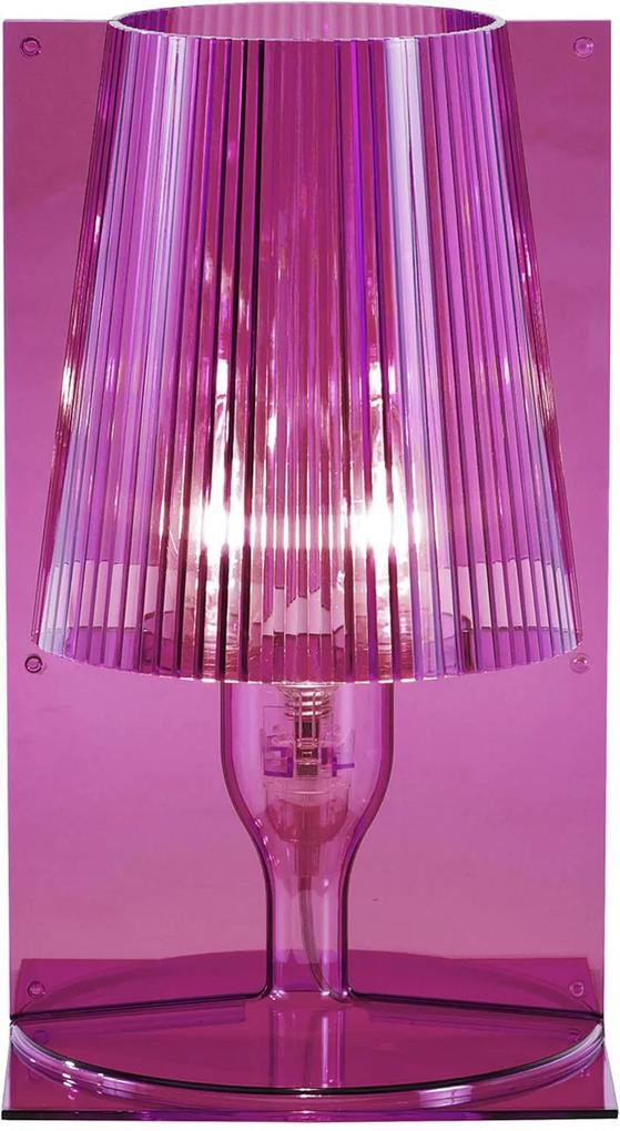 Kartell Take dizajnérska stolná lampa, ružová