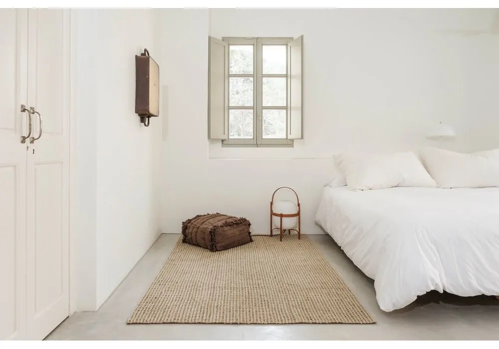 Kaki prateľný/ručne tkaný vlnený behúň 80x230 cm Unexpected Wool – Lorena Canals