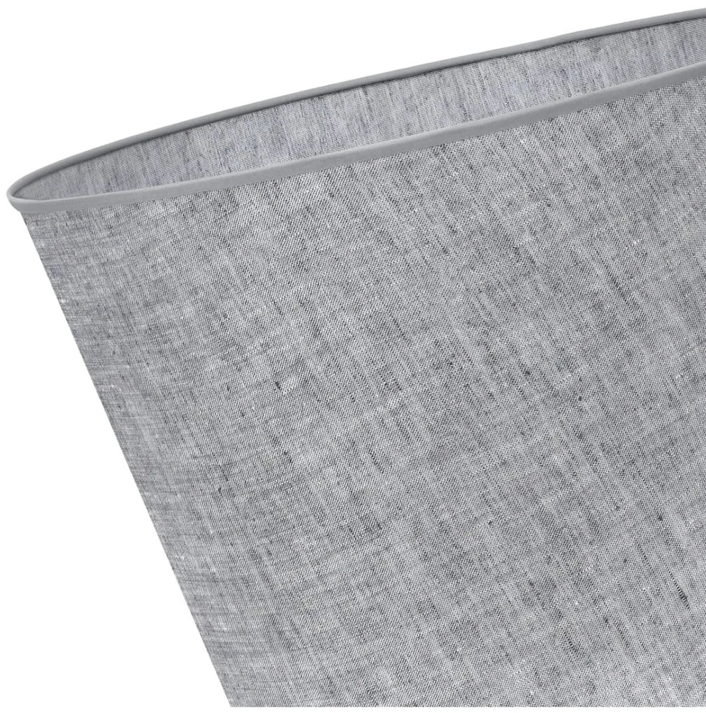 Závesné svietidlo Len, 1x šedé textilné tienidlo, (fi 44 cm), w