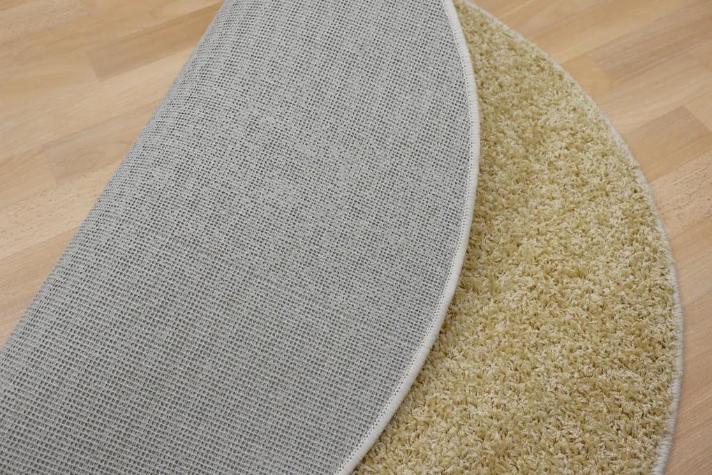 Vopi koberce Kusový koberec Color shaggy béžový guľatý - 160x160 (priemer) kruh cm