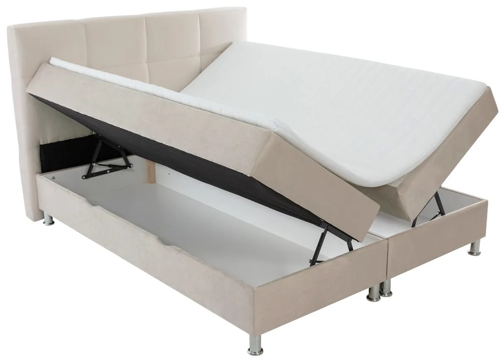 Moderná box spring posteľ Angela 180x200, sivá