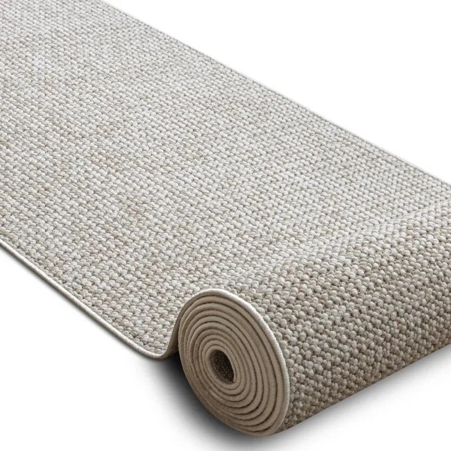 Metrážny koberec CASABLANCA LOOP biely / béžový