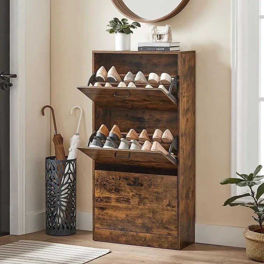 Botník Houseland Fure hnědý/černý