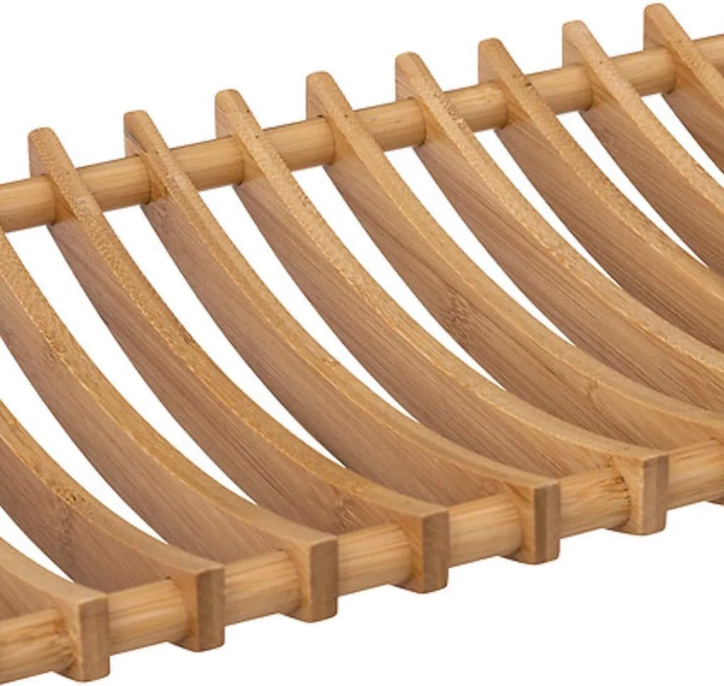 5Five® Dvojposchodový odkvapkávač BAMBOO, stojan na riad, 14 tanierov,