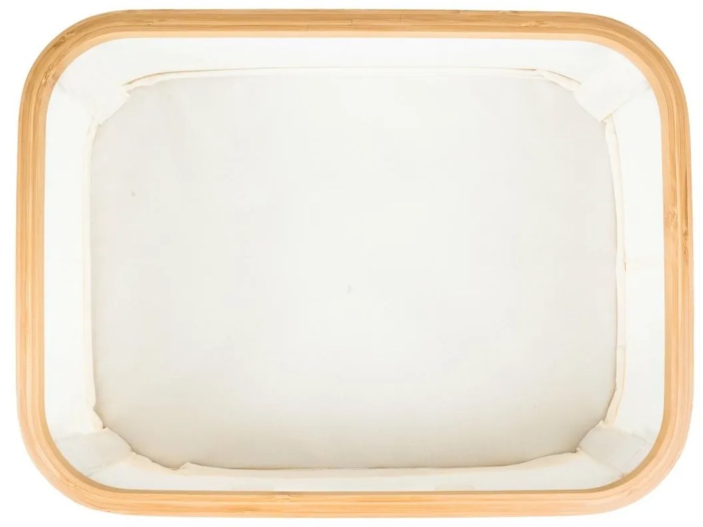 Úložný box G21 40 x 30 x 15 cm, bambusový s vekom, béžový