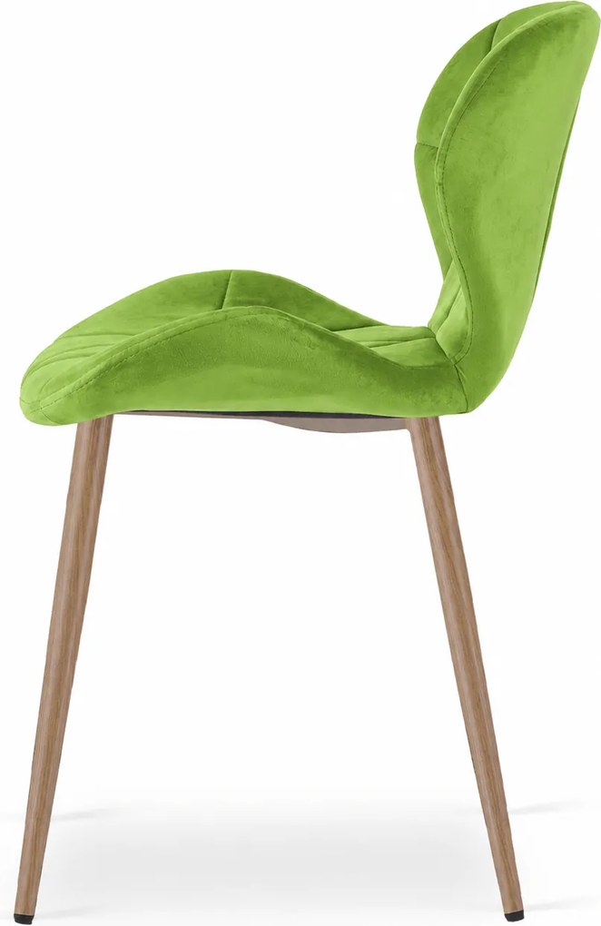 Jedálenská stolička MANGO VELVET, svetlozelená
