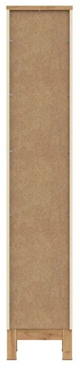 Vysoká kúpeľňová skrinka Bali 80-35-2D1S kašmírová/dub wotan