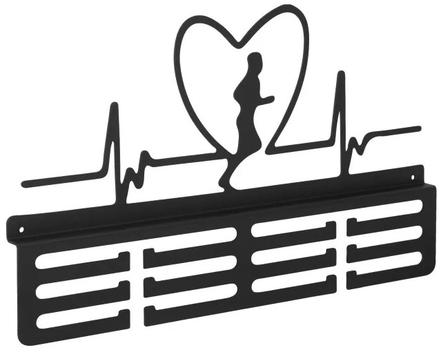 Nástenný vešiak na medaily BEŽEC čierny