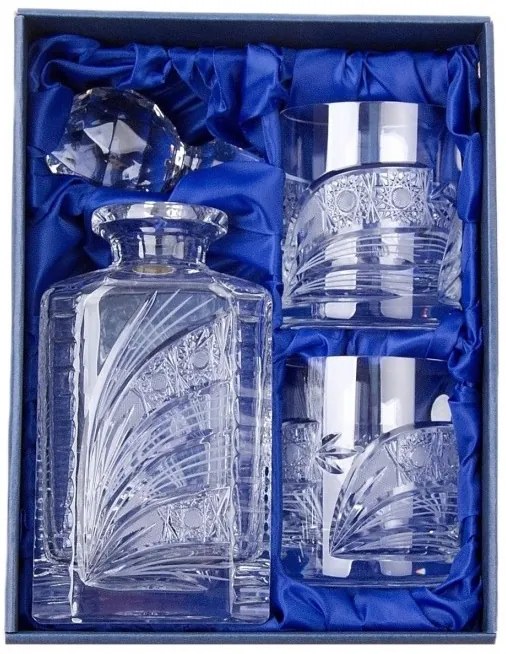 Onte Crystal Bohemia Crystal ručne brúsený whisky set Kometa 1+2