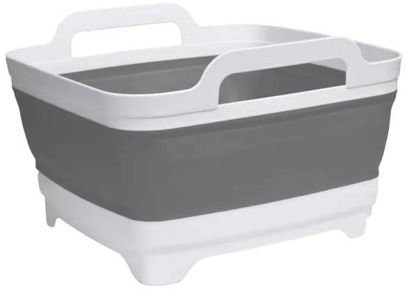 Skladací lavór BRIDA biely / sivý